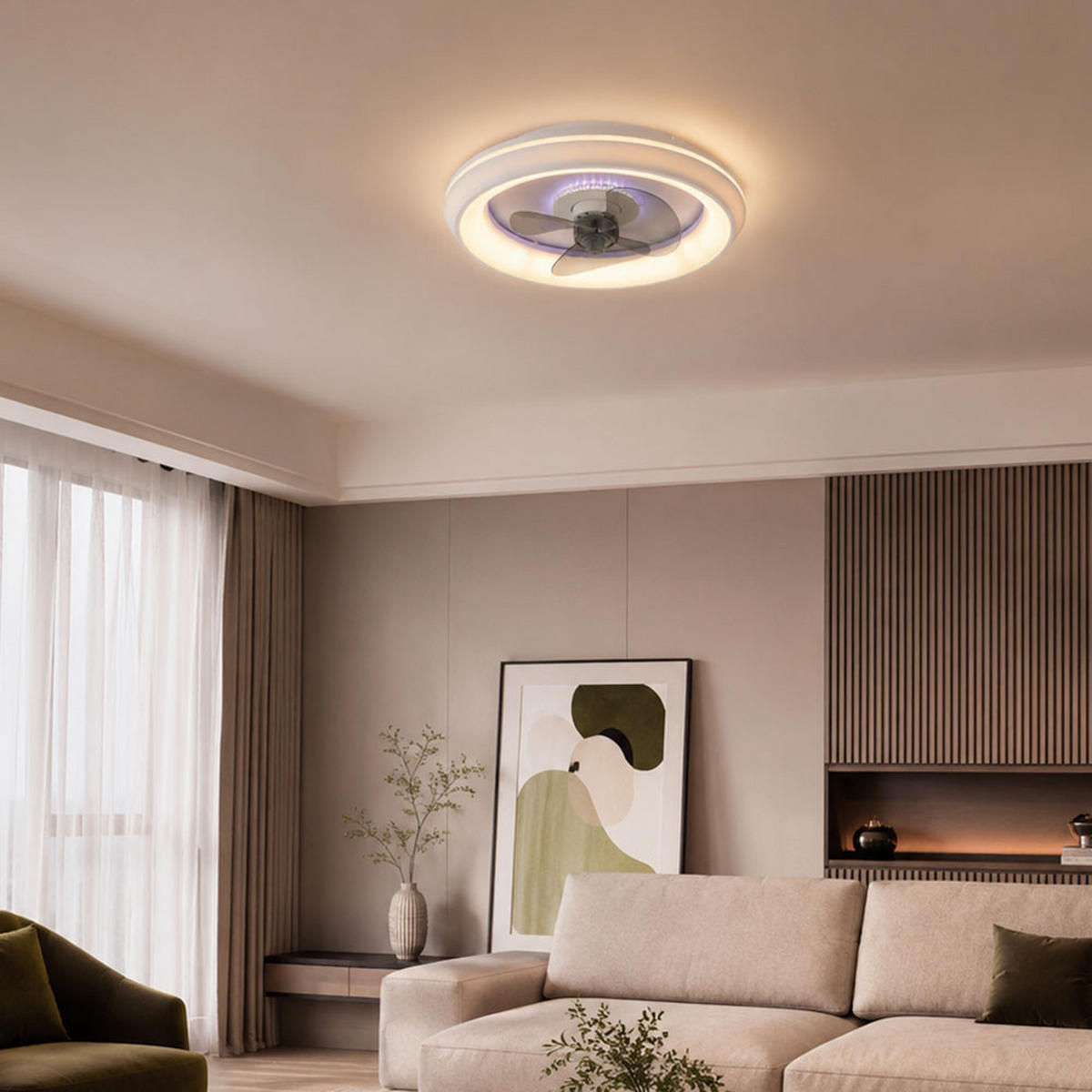 LED DECKENLEUCHTE JOEY Weiß Kunststoff - Weiß, Metall (48/48/13cm) - Globo Lighting
