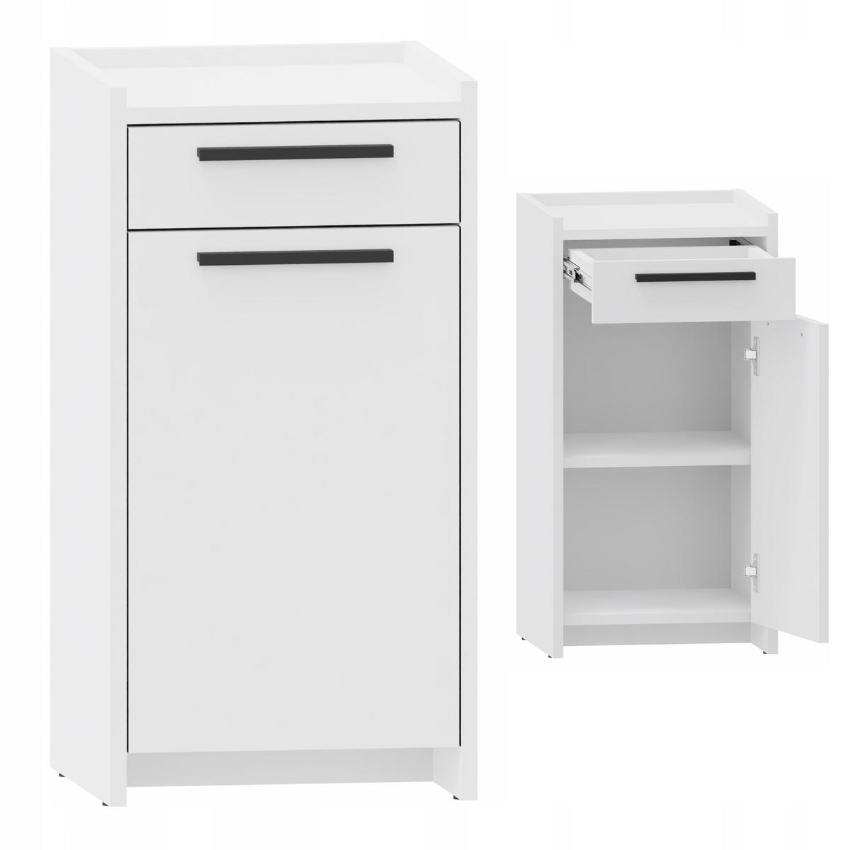 KOMMODE ALTIVO 1D1SN Weiß 36/35,6/70,4 cm - Weiß, Holzwerkstoff (36/70.4/35.6cm) - Matkam Möbel