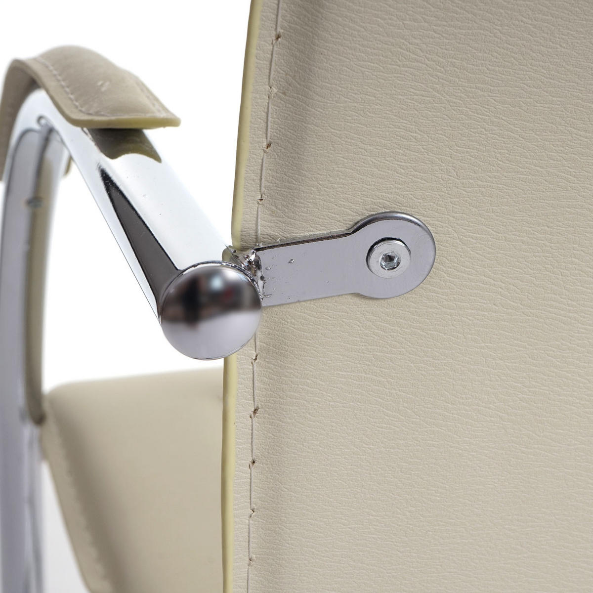KONFERENZSTUHL Sammy 93x56x56cm Sitzhöhe 47cm Creme - Creme, Textil (56/93/56cm) - PROREGAL