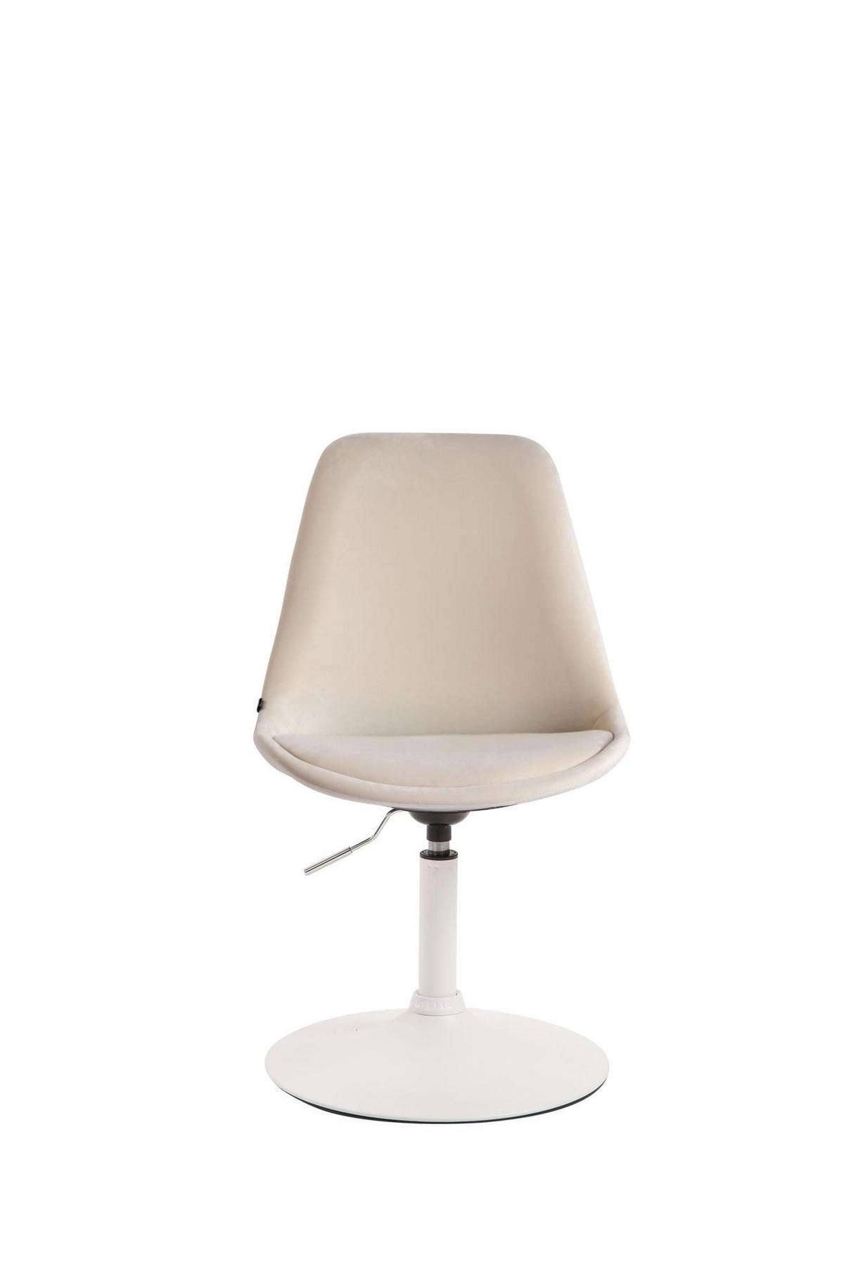 STUHL 4er Set Samt creme - Creme/Weiß, Textil/Metall (48/76/57cm) - CLP