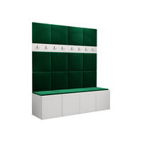 GARDEROBEN-SET Orion V - Weiß/Grün, Holzwerkstoff/Kunststoff (168/186/46cm) - MIRJAN24