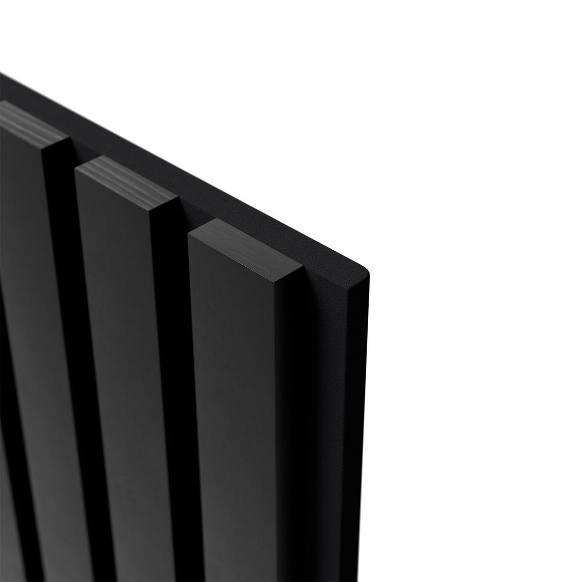 WANDPANEELE Akustik 120x60 cm Schwarz (4er-Set) - Schwarz, Holz (60/120/1.8cm) - Juskys