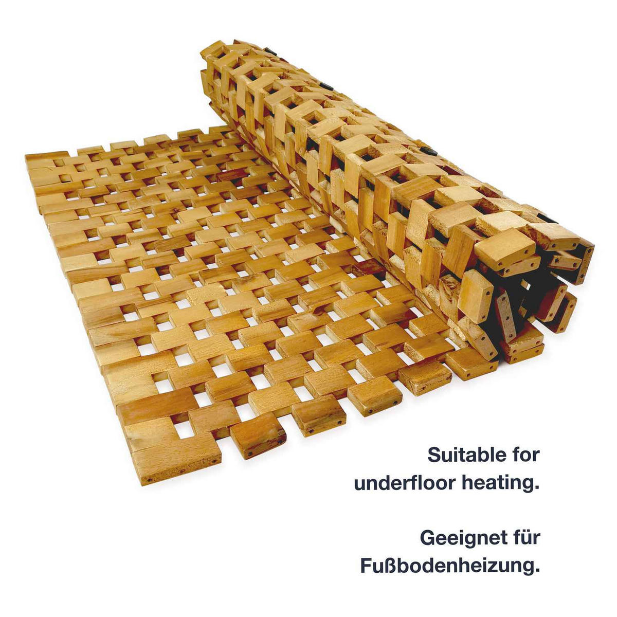 BADEMATTE AKAZIENHOLZ Duschvorleger - Naturfarben, Naturmaterialien (50/80cm) - WohnDirect