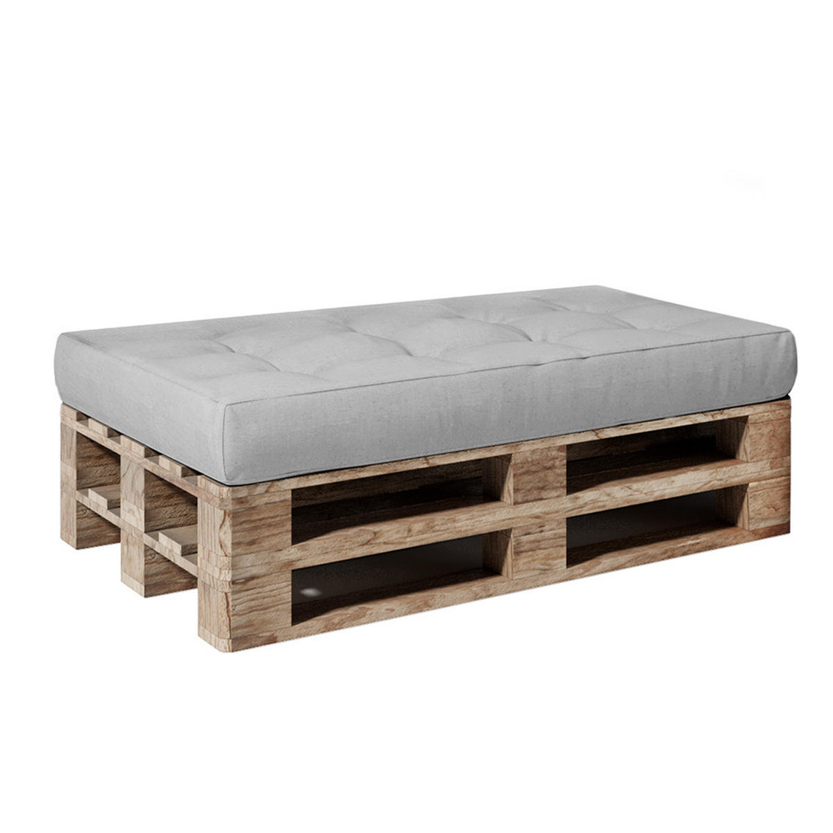 PALETTENKISSEN Grau 120 x 80 cm für Sitz - Grau, Textil (120/15/80cm) - Vicco