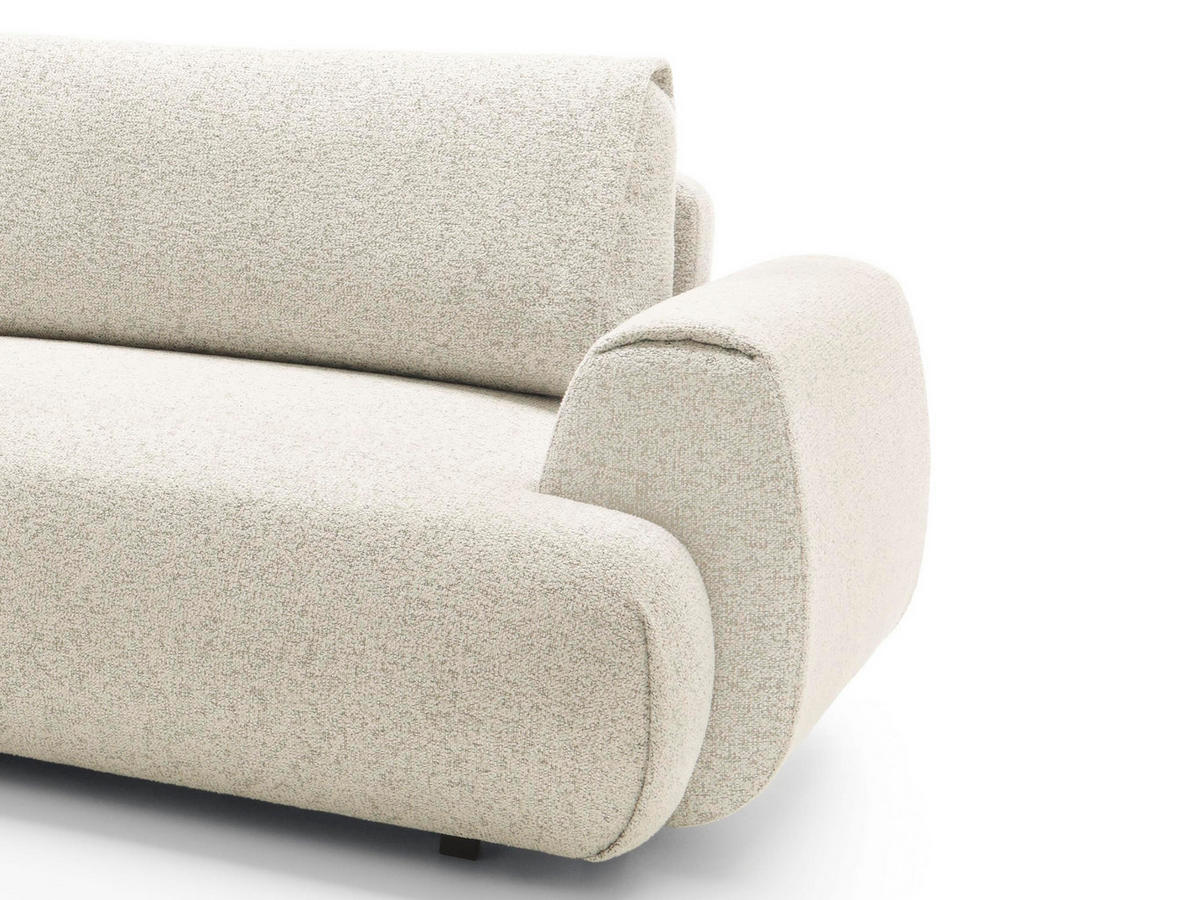 ECKSOFA Morena Weiß, mit Schlaffunktion, linke seite - Schwarz/Weiß, Holzwerkstoff/Textil (167/270cm) - Bettso