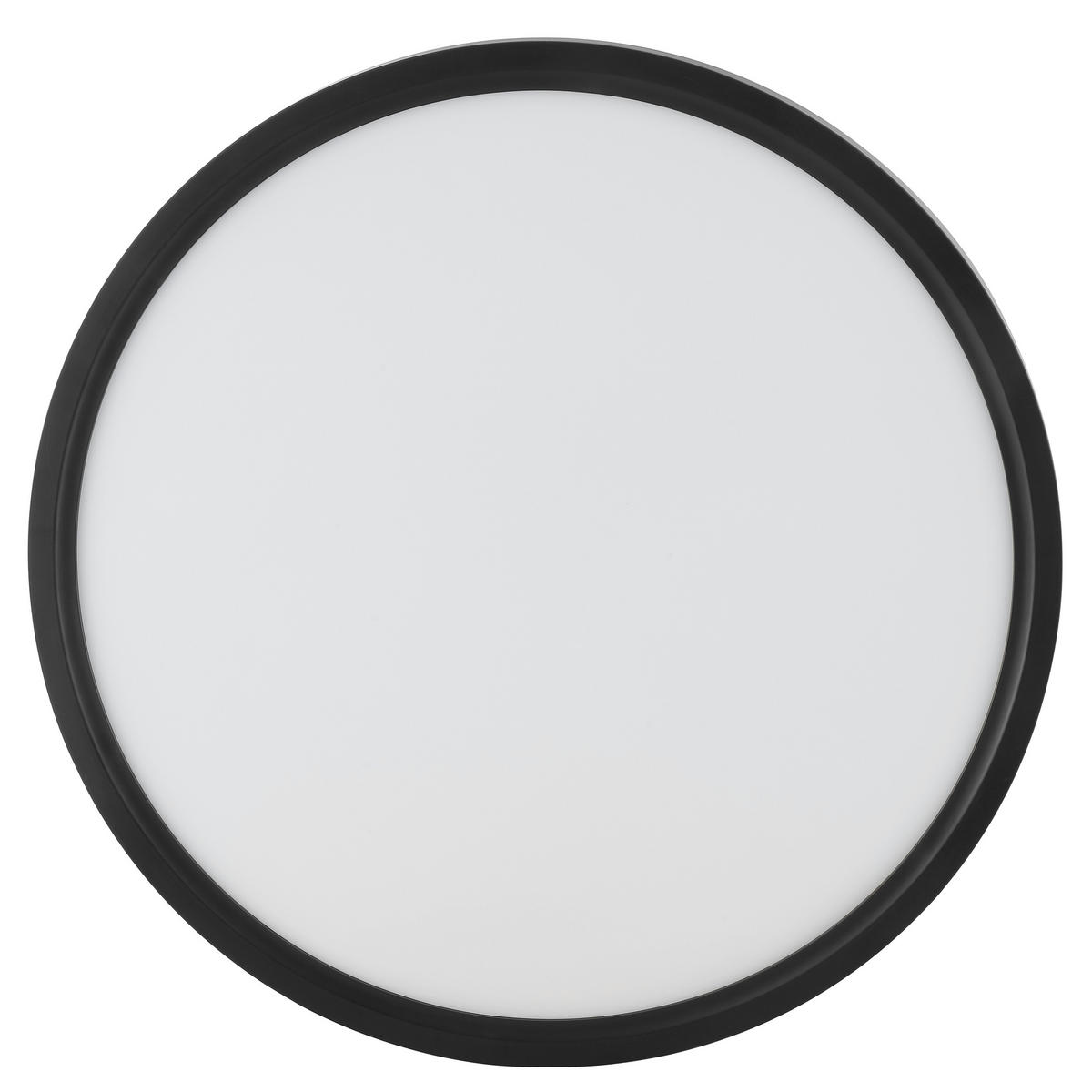 LED DECKENLEUCHTE Galo Weiß/Schwarz 40/40/2,5 cm - Multicolor, Kunststoff (40/40/2.5cm) - Brilliant