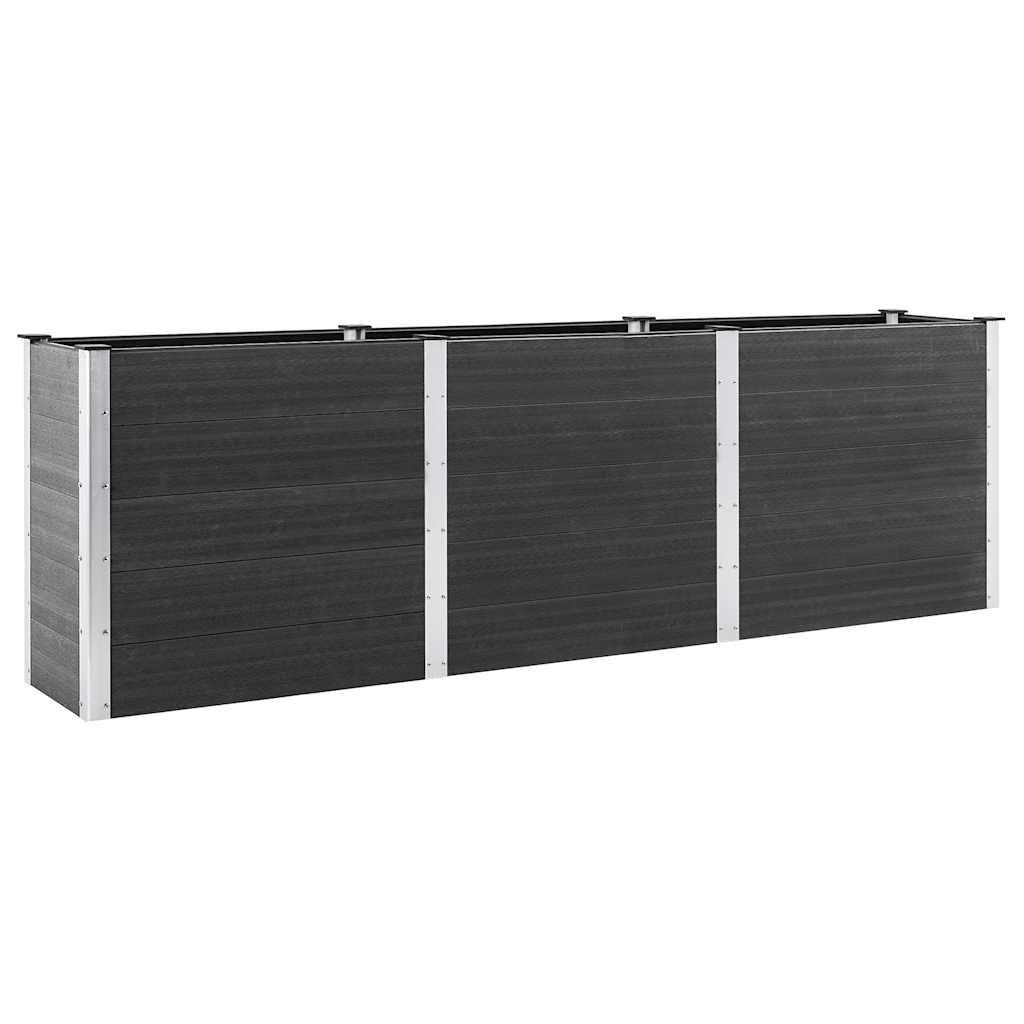 HOCHBEET 300/50/91 cm, aus WPC und Stahl, Grau - Grau, Kunststoff (300/91/50cm) - vidaXL