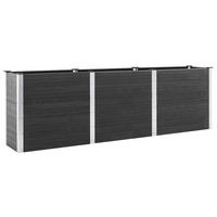 HOCHBEET 300/50/91 cm, aus WPC und Stahl, Grau - Grau, Kunststoff (300/91/50cm) - vidaXL