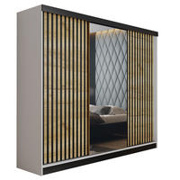 SCHIEBETÜRENSCHRANK MALANI - Weiß und Craft Eiche Gold 200x205x59 cm - Honigeiche/Weiß, Holzwerkstoff (200/205/59cm) - Kier Furniture