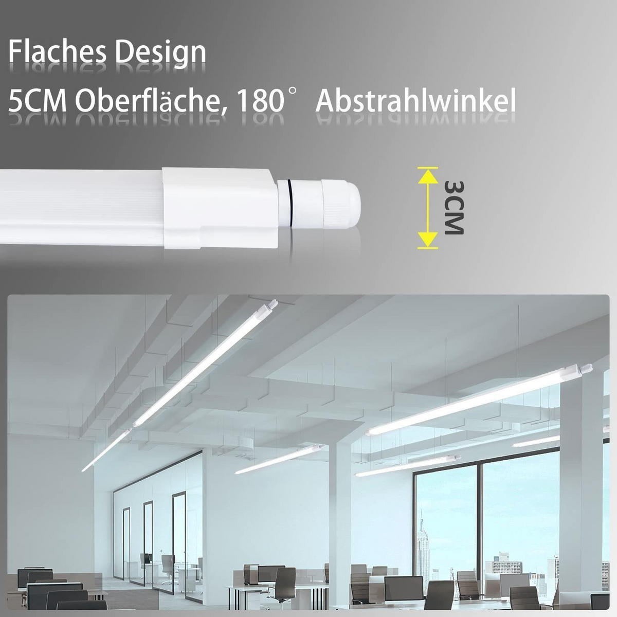 LED-DECKENLEUCHTE 120/5.1/3.1 cm - Weiß, Kunststoff (120/5.1/3.1cm) - Nettlife