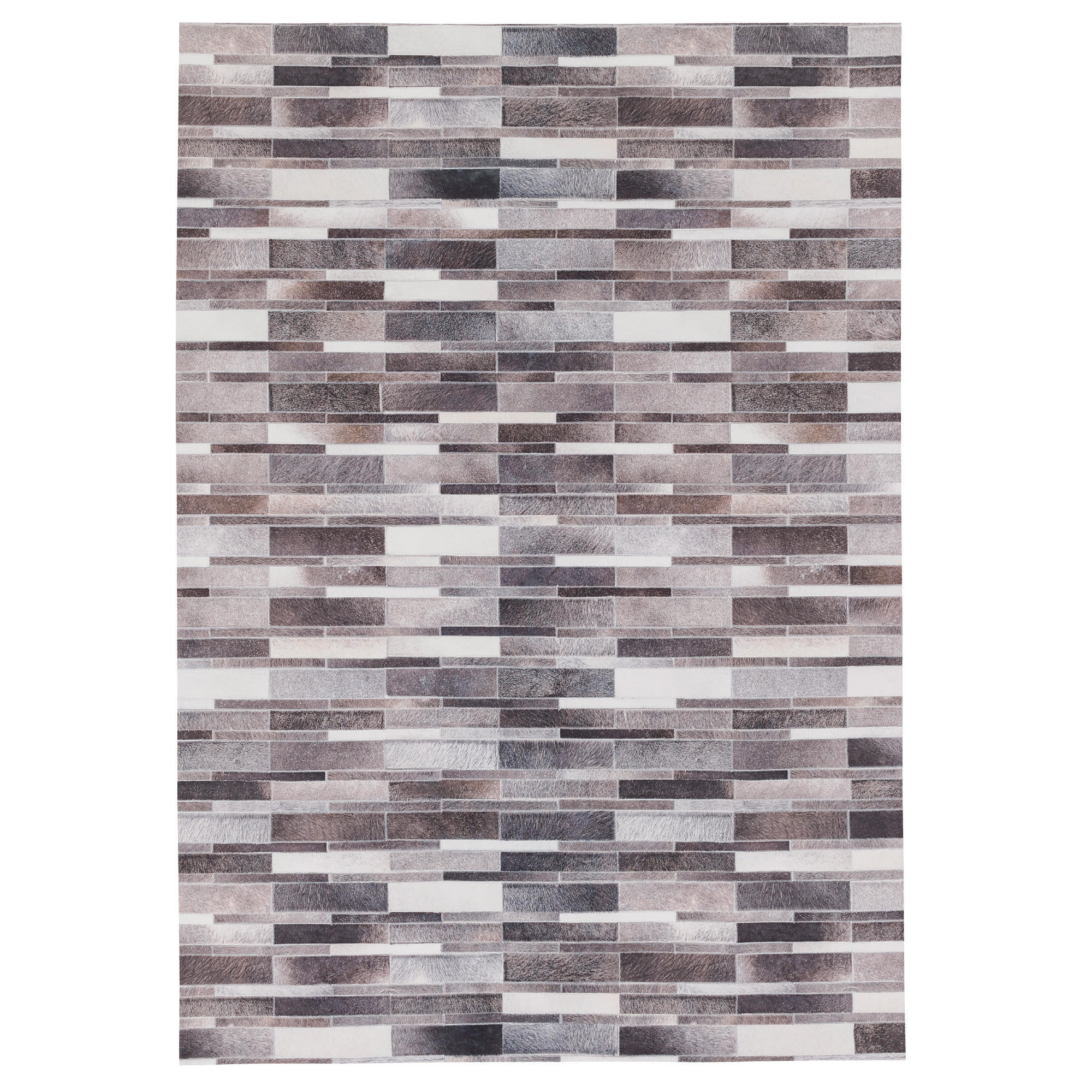 KUNSTFASER PATCHWORK TIERFELL STRIPES - Beige/Braun, Textil (200/300cm) - Pergamon