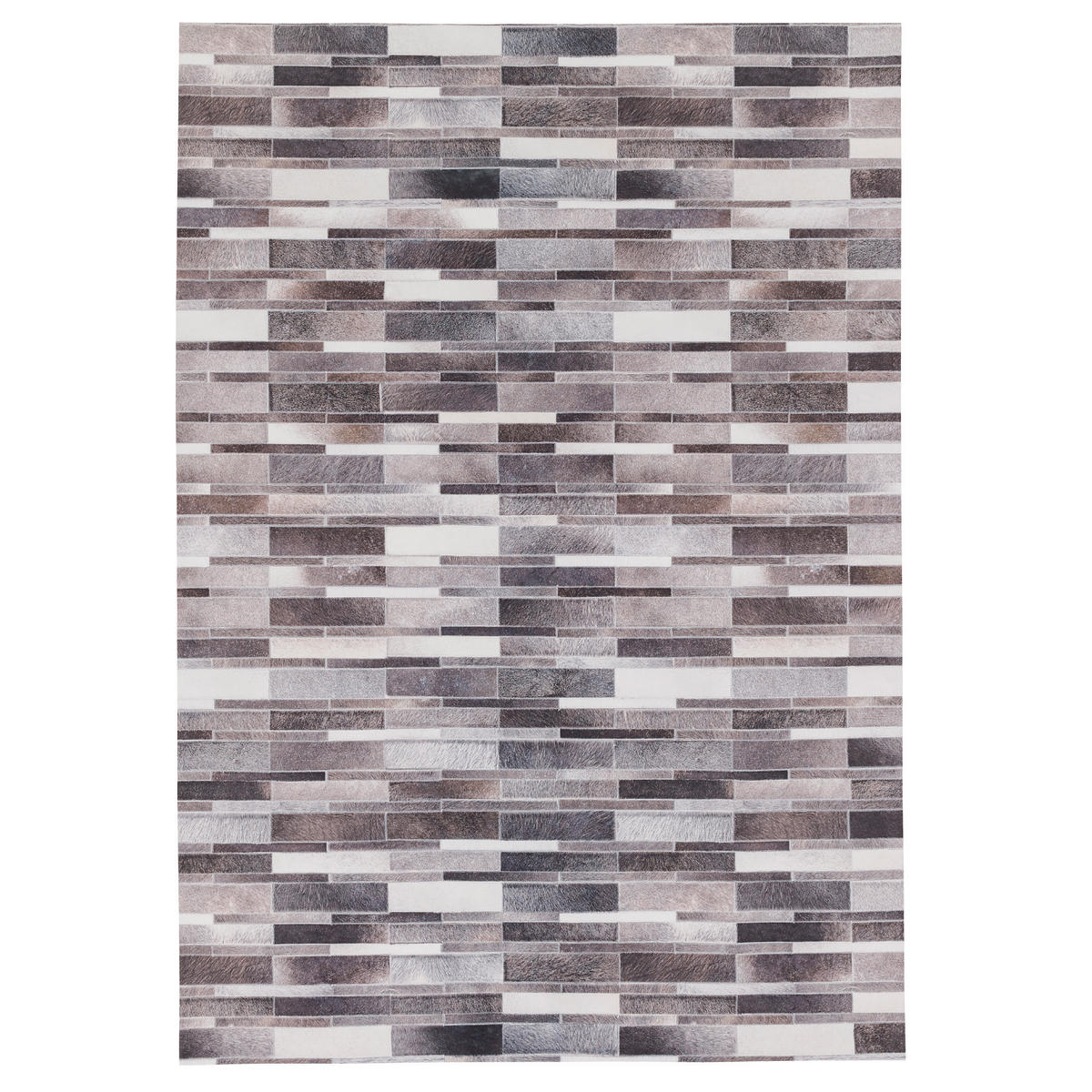 KUNSTFASER PATCHWORK TIERFELL STRIPES - Beige/Braun, Textil (80/150cm) - Pergamon