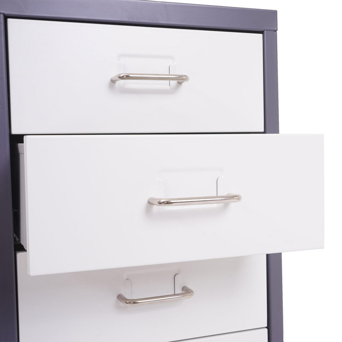 ROLLCONTAINER Housten 69x28x41cm 5 Schubladen Dunkelgrau Weiß - Dunkelgrau, Metall (28/69/41cm) - PROREGAL