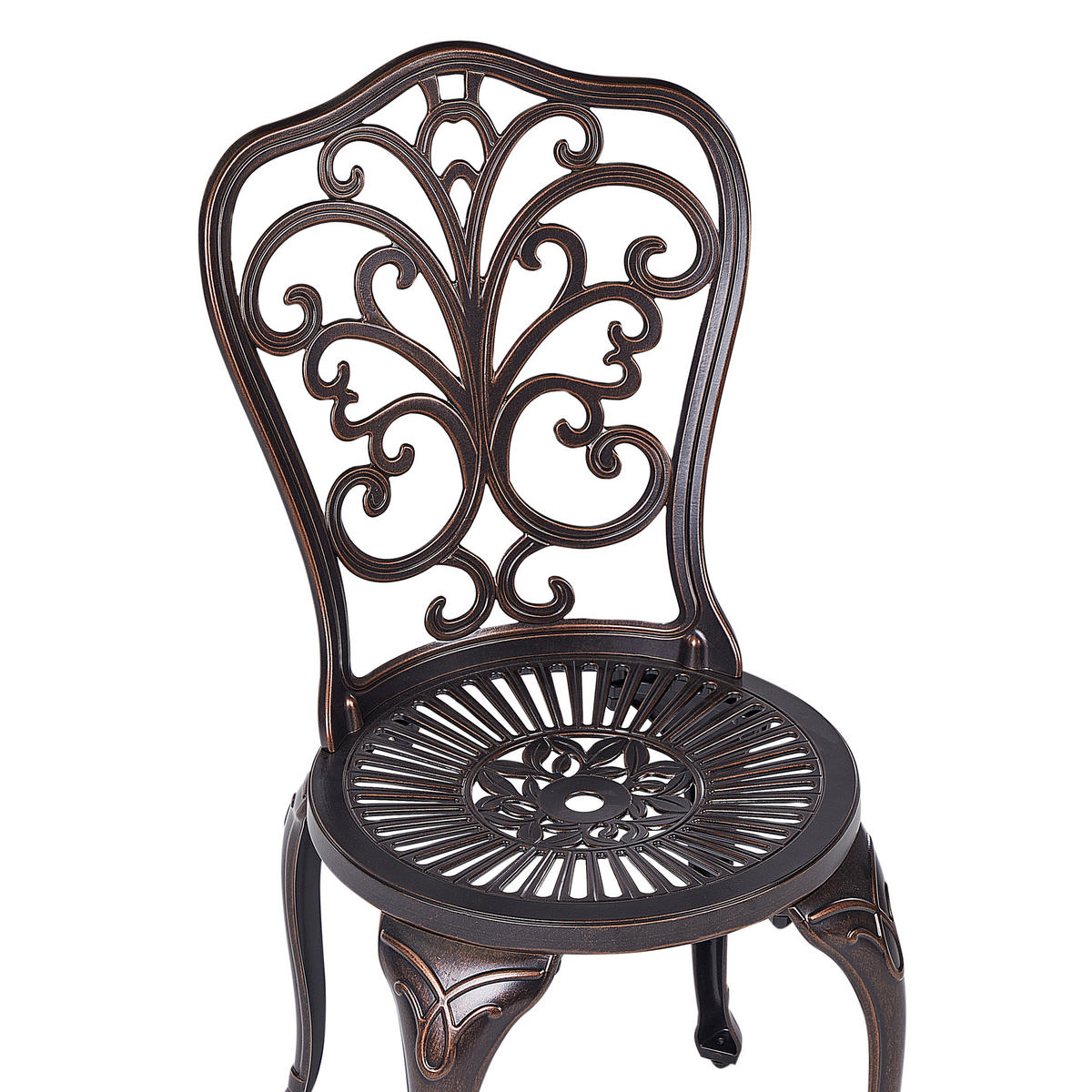 BISTRO-SET 2-Sitzer Braun Triora/Andalo - Braun, Metall - Beliani