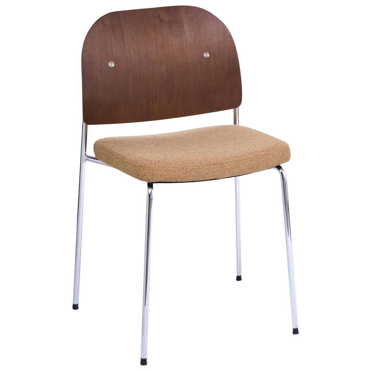 ESSZIMMERSTUHL 2er-Set Metall Orange/Dunkelbraun Ashcroft - Dunkelbraun, Metall (50/80/50cm) - Beliani