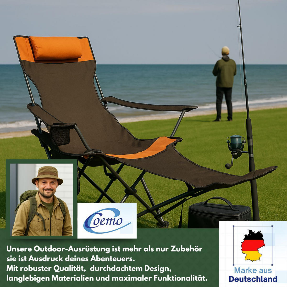GARTEN LIEGESTUHL klappbar in Braun - Braun, Metall (53/88/156cm) - Coemo
