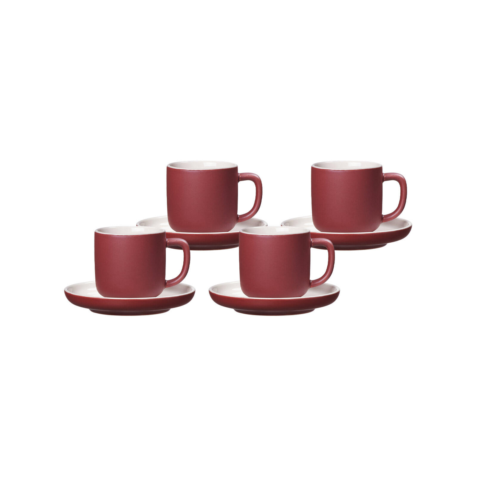 ESPRESSOTASSEN MIT UNTERTASSEN Jasper Beere 100 ml 4er Set - Beere, Keramik (1/1/1cm) - Ritzenhoff Breker