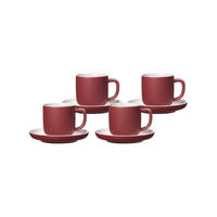 ESPRESSOTASSEN MIT UNTERTASSEN Jasper Beere 100 ml 4er Set - Beere, Keramik (1/1/1cm) - Ritzenhoff Breker