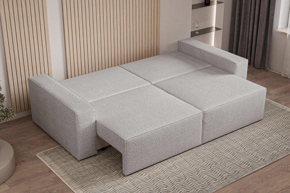 SCHLAFSOFA - Denver mini - Hellgrau (Anthology 15) - Hellgrau, Holzwerkstoff (248/92/110cm) - Möblo