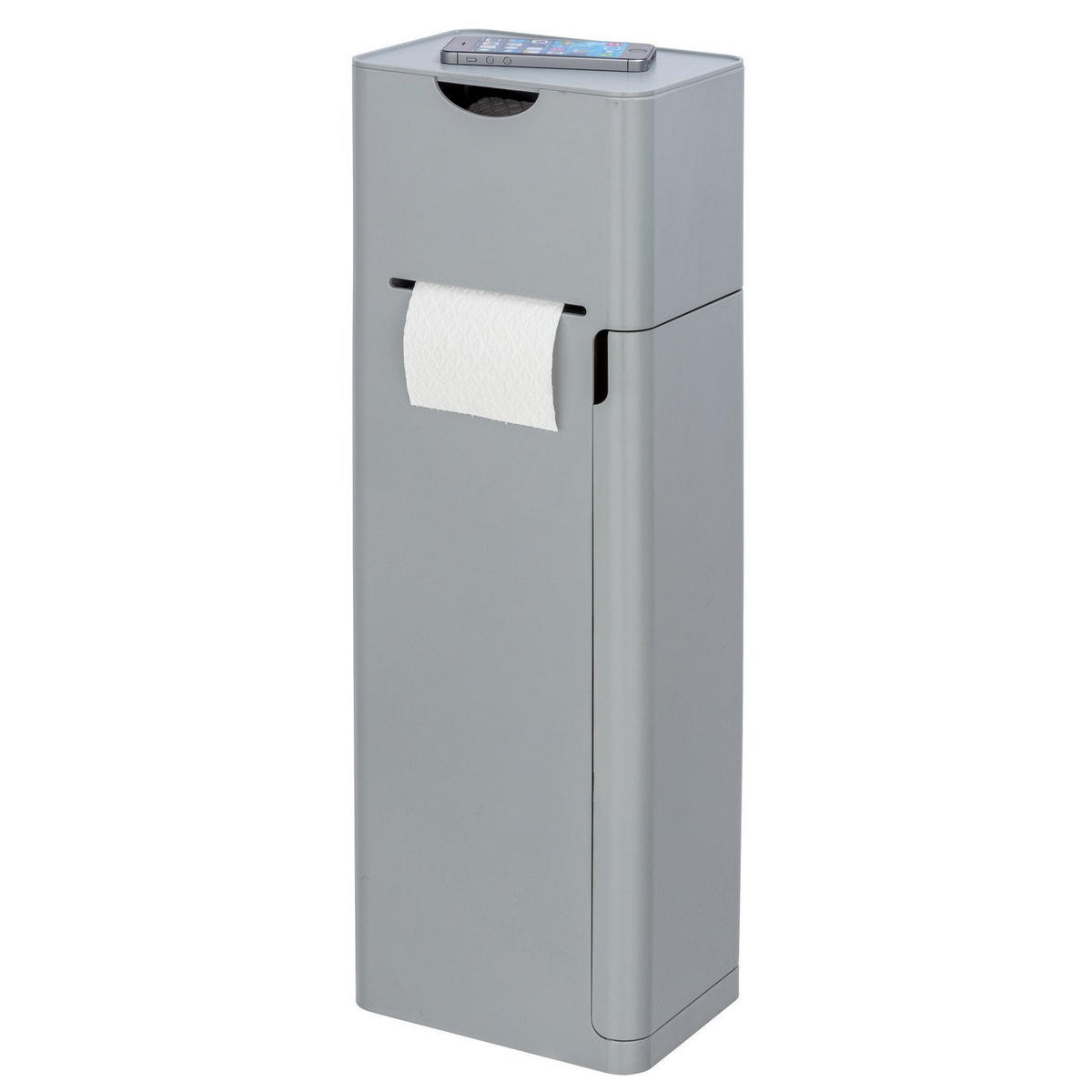 TOILETTENPAPIER- und Toilettenbürstenhalter Imon 20/15/58 cm - Grau, Kunststoff (15/58/20cm) - Wenko