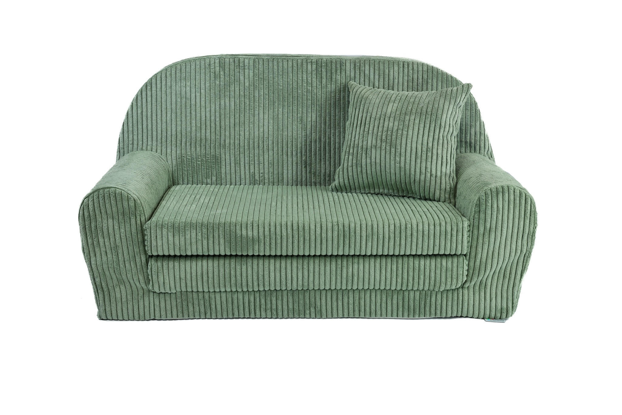 KINDERSOFA MINI aus Kuschel-Cord in Hellgrün - Hellgrün, Textil (78/45/40cm) - Fortisline