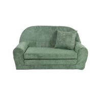 KINDERSOFA MINI aus Kuschel-Cord in Hellgrün - Hellgrün, Textil (78/45/40cm) - Fortisline