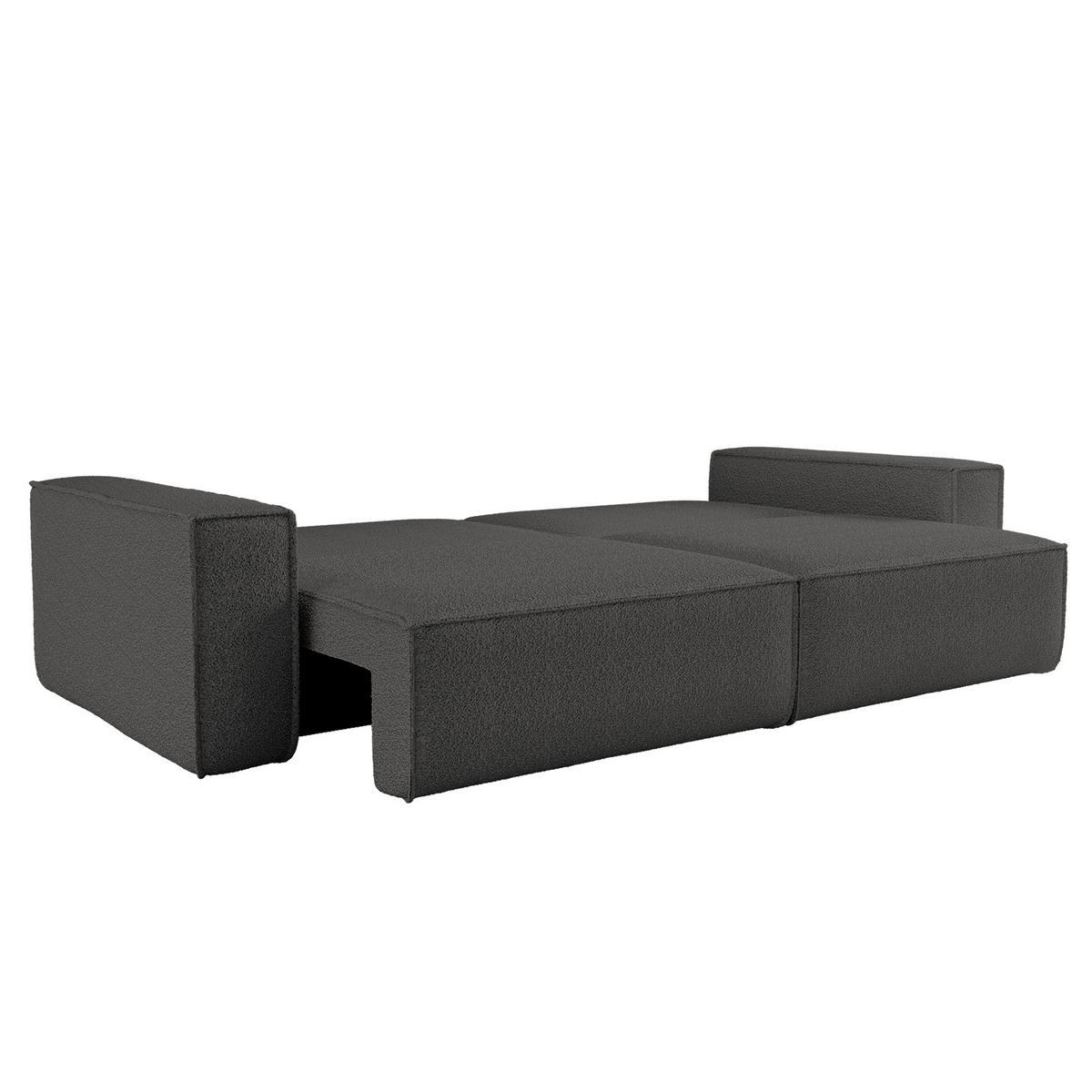 SCHLAFSOFA BEST mit Bettkasten Stoff Quelle Graphit - Graphitfarben, Holz/Textil (246/83/98cm) - Kaiser Möbel