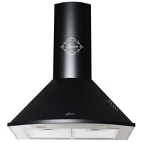DUNSTABZUGSHAUBE GCH C 046 BL 6 + Umluftset, 60 cm Schwarz - Schwarz, Metall (60/119/50cm) - Gurari