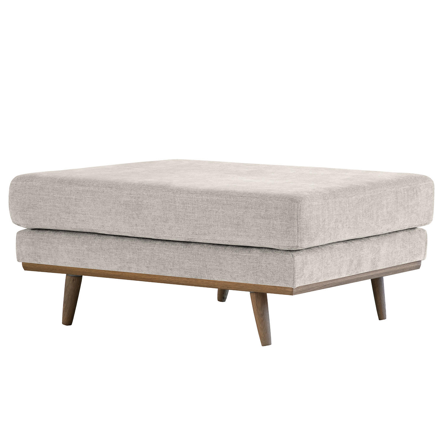 POLSTERHOCKER - Eichefarben/Grau, Textil (85/43/60cm) - home24