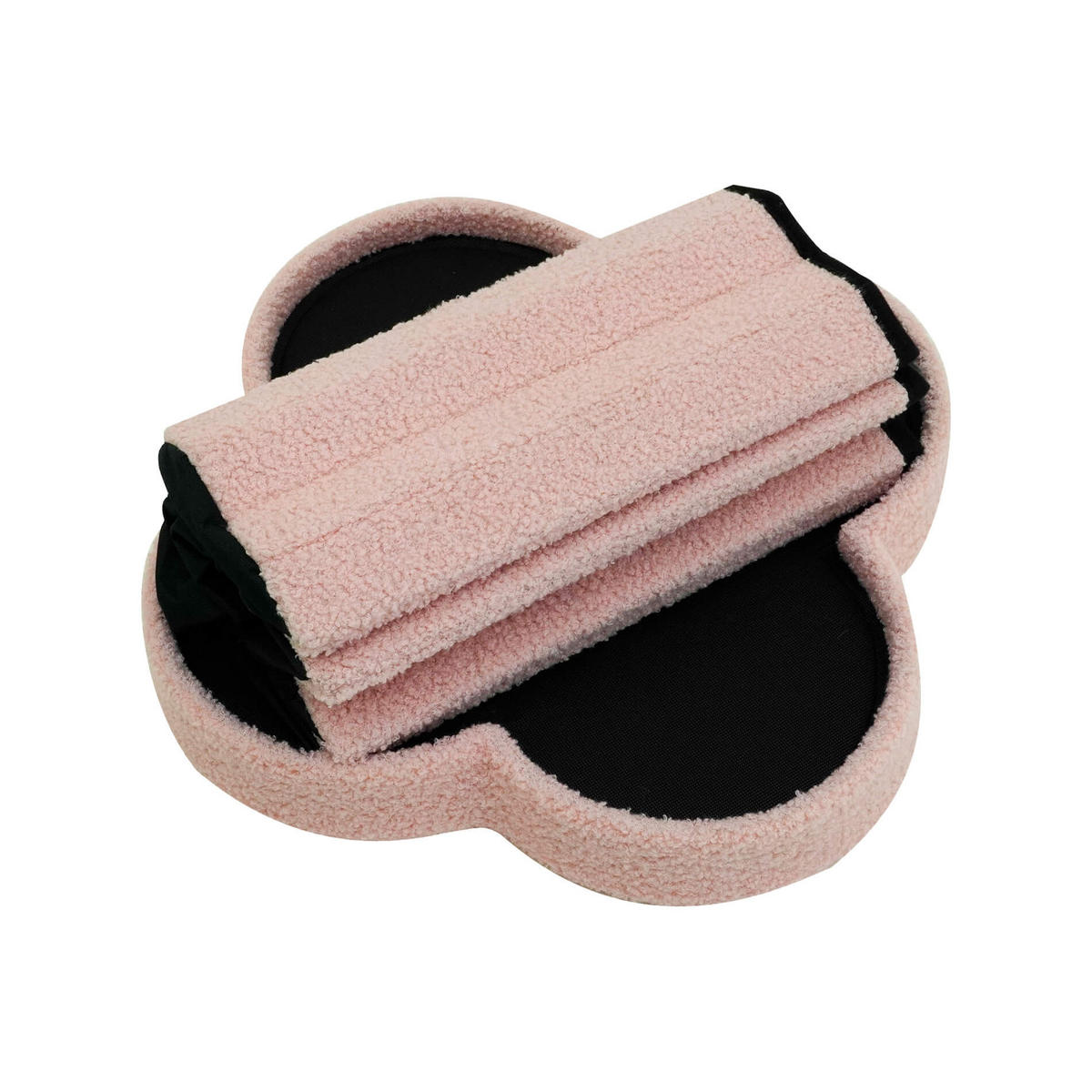 FUSSHOCKER Rosa 40/40/40 cm - Pink, Textil (40/40/40cm) - Mobili Rebecca
