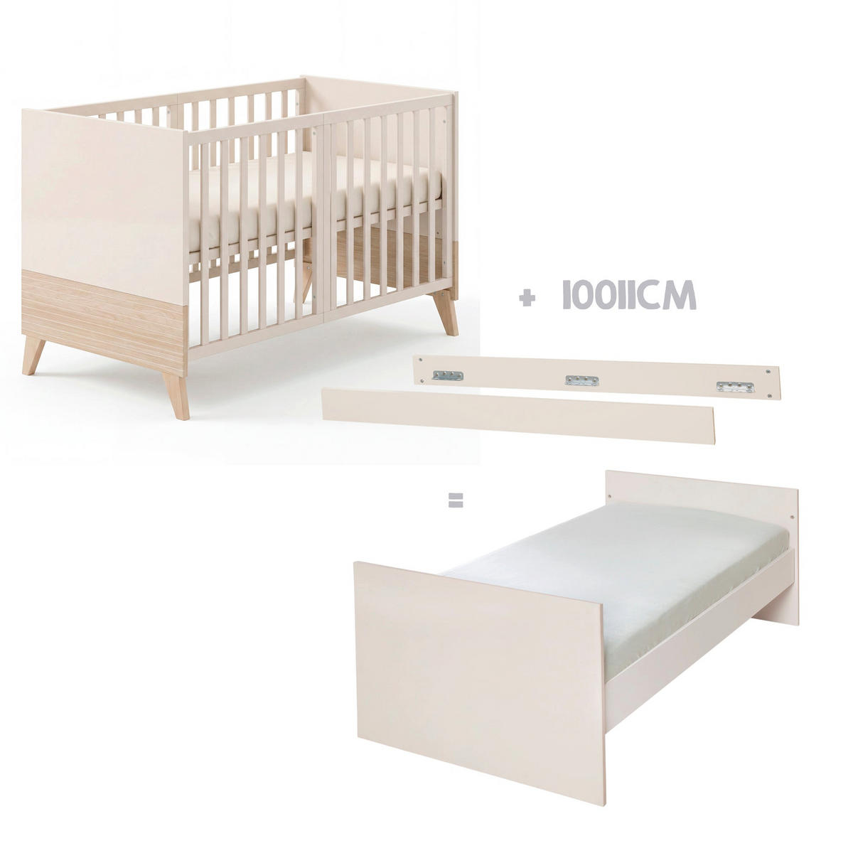 BABYBETT Sidney 70 x 140 cm - Kaschmir, Holz/Holzwerkstoff (70/140cm) - Roba