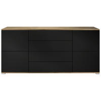 SIDEBOARD Rova Schwarz matt - Schwarz, Holzwerkstoff (166.5/75.5/35cm) - Vladon