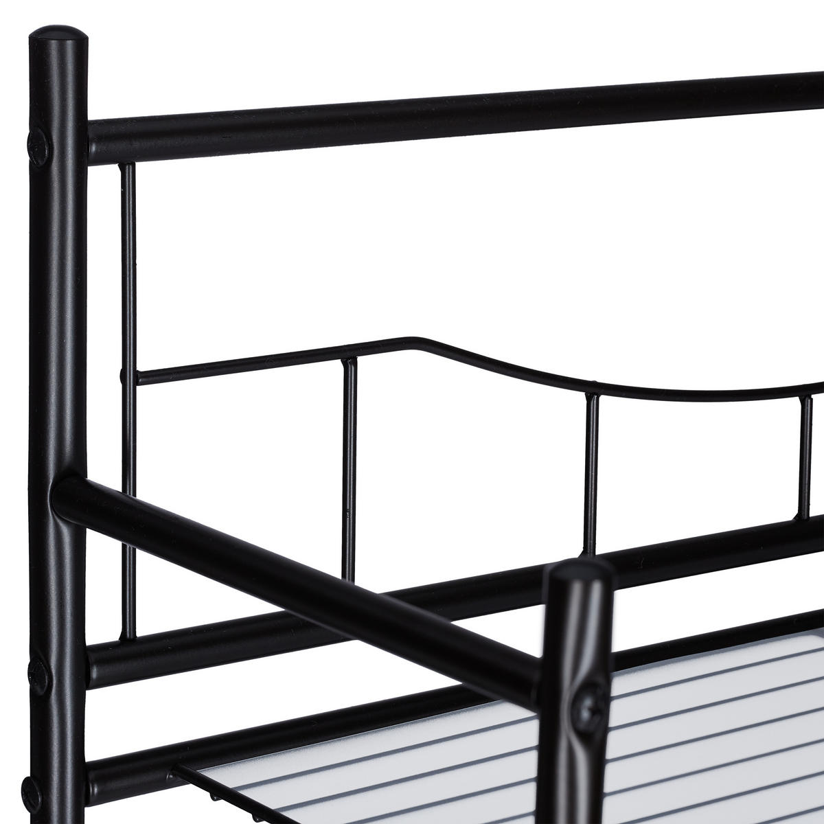 NADSTAVBOVÁ polica - čierna, kov/plast (58/165/25cm) - Relaxdays