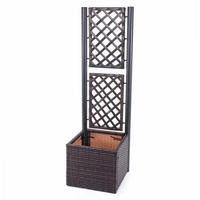 POLY-RATTAN RANKGITTER Braun, Anthrazit - Anthrazit/Braun, Kunststoff (43/142/43cm) - MCW