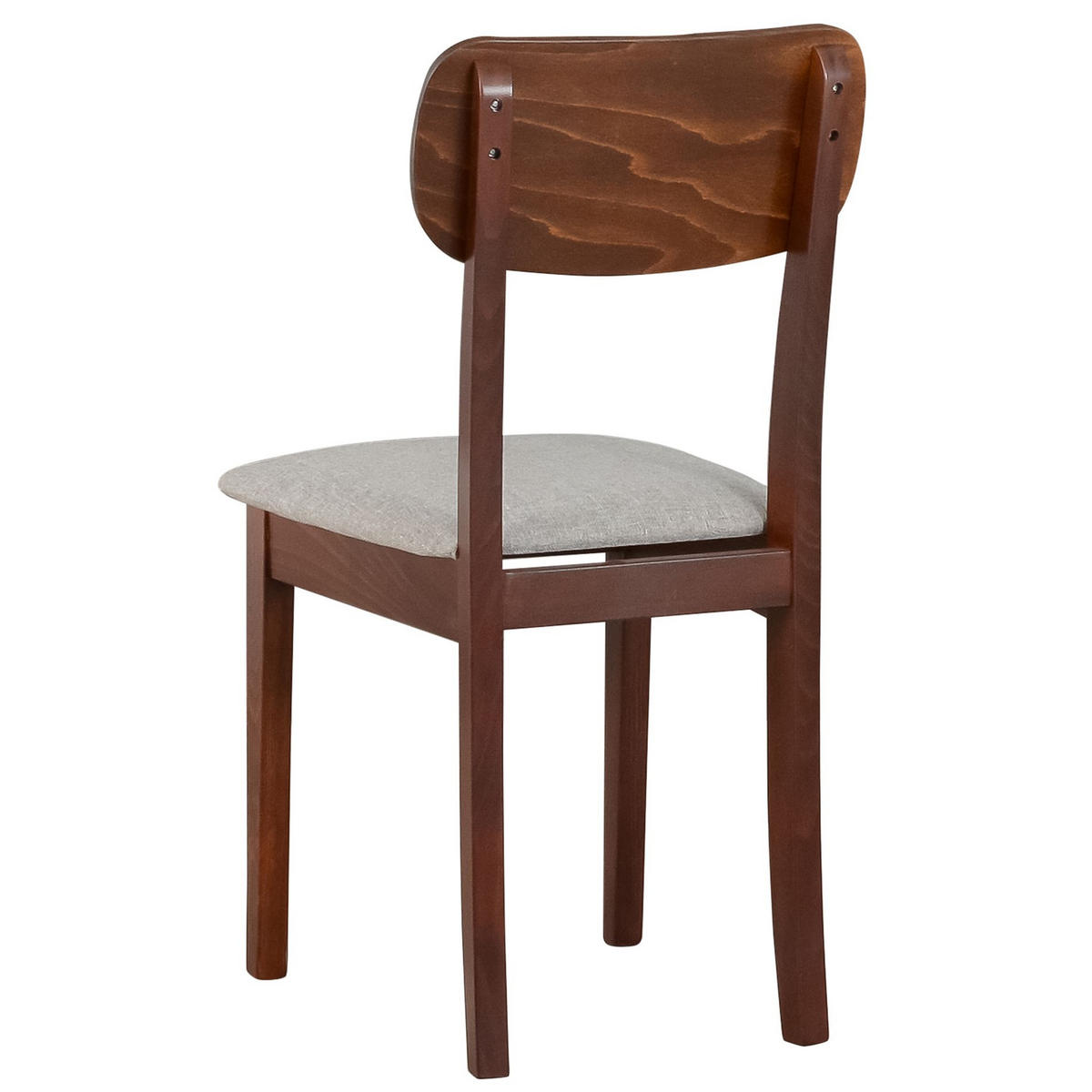 HOLZSTUHL Noeles Hellbeige/Nussbaumoptik - Ecru/Beige, Holz/Textil (43/86/40cm) - Selsey