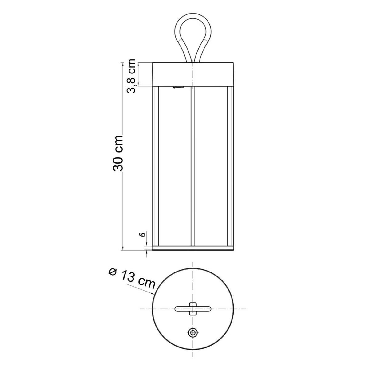 TISCHLEUCHTE Astréa, Weiß, 30cm - Weiß, Metall (30/13/30cm) - KOSILUM