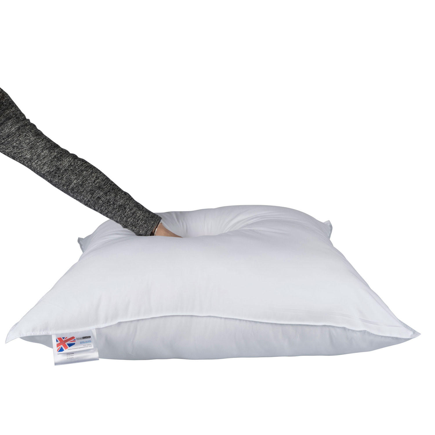 KOPFKISSEN Federn & Daunen 80/80 cm - Weiß, Textil (80/80cm) - Homescapes