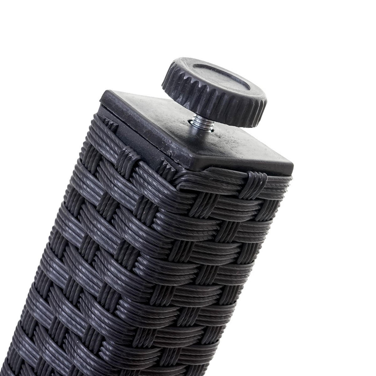 GARTENGARNITUR Polyrattan Anthrazit Kissen Creme - Anthrazit, Metall - PROREGAL