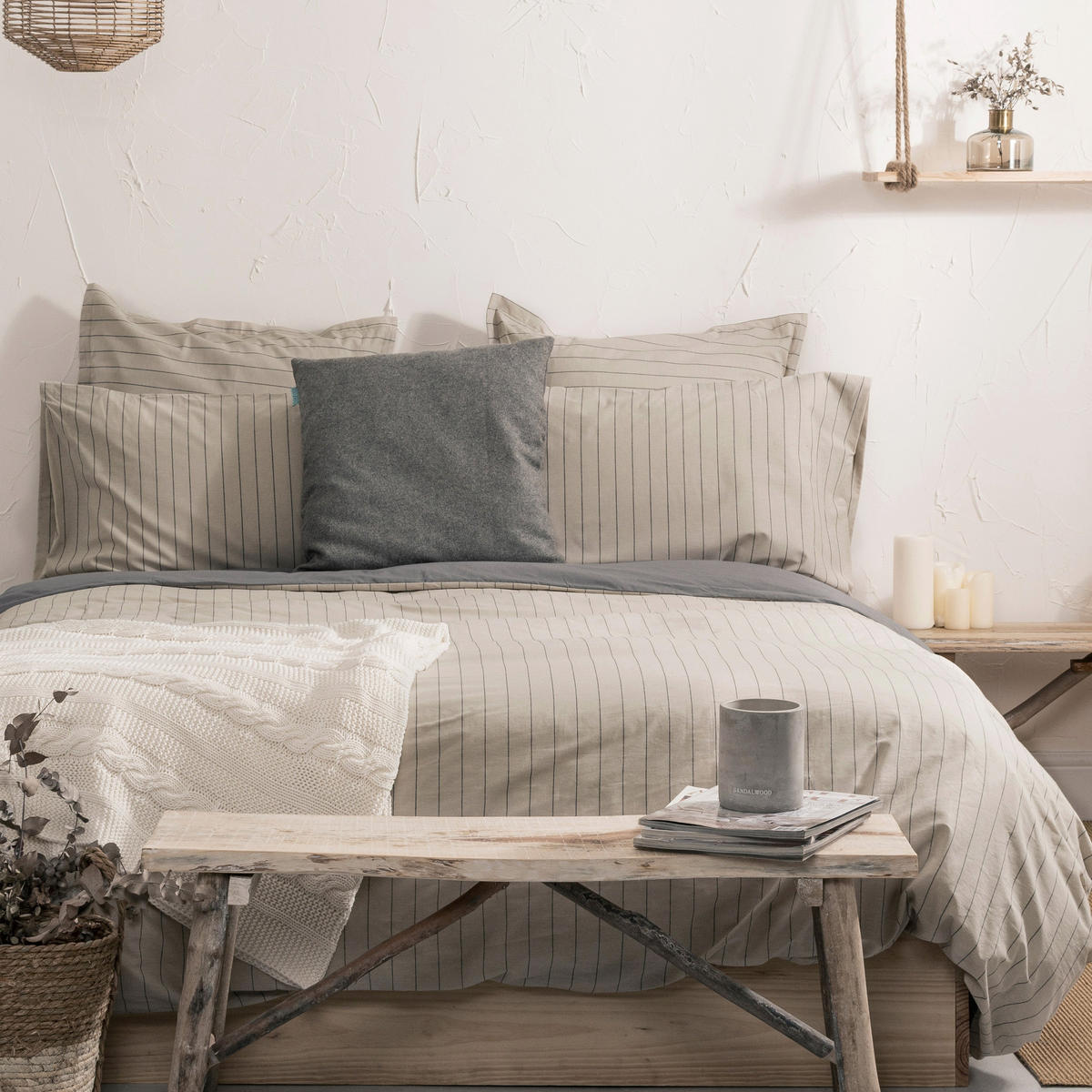 BETTBEZUG oxford 240x220 cm (übergrösse) beige - Beige, Textil (240/220cm) - Happy Friday