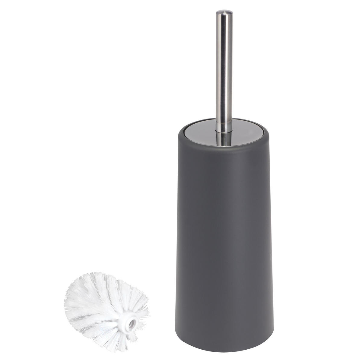 WC-BÜRSTE, grau, Kunststoff - Grau, Kunststoff (10/34.5/10cm) - bremermann