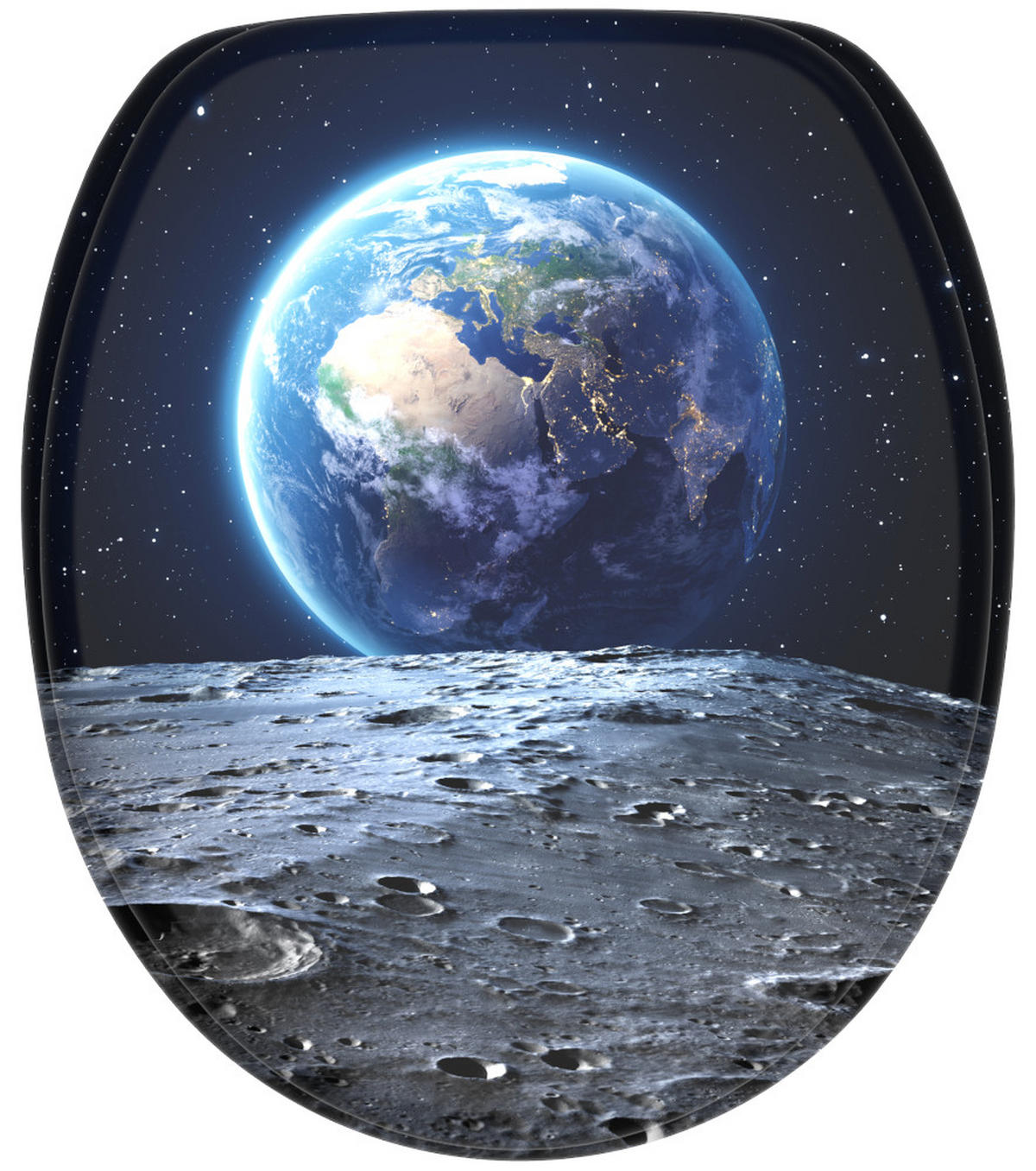 WC-SITZ mit Absenkautomatik Earth - Schwarz, Holzwerkstoff (38/6/47cm) - Sanilo