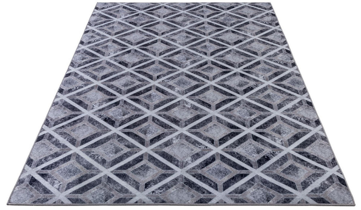 KURZFLORTEPPICH Serena 160x230 cm - Grau, Textil (160/230cm) - Gino Falcone