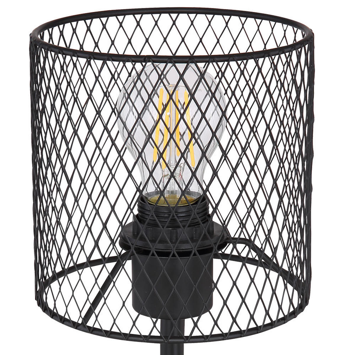 LED TISCHLEUCHTE Metall Schwarz - Schwarz, Metall (15/15/35cm) - Globo Lighting