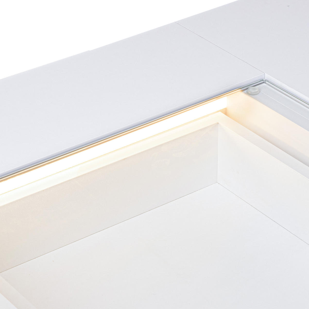 SCHMINKTISCH mit 6 Schubladen 92/55/81 CM und LED Beleuchtung Schminkspiegel 30 x 41 CM - Weiß, Holz (55/81/92cm) - VANITII