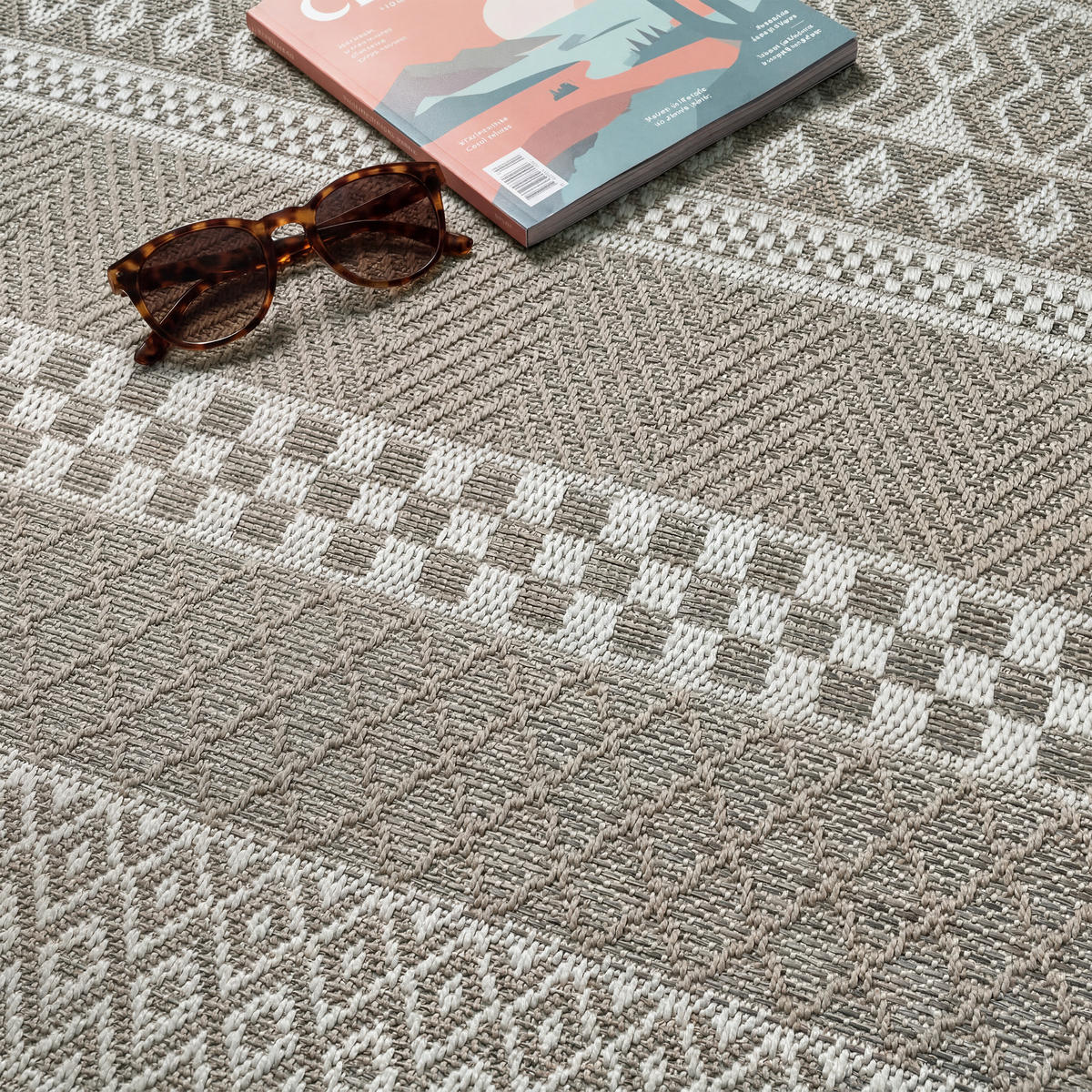 OUTDOORTEPPICH 160/160 cm Vermont 183 - Beige, Textil (160/160cm) - Paco Home