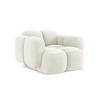 SESSEL Samt Stoff Beige - Hellbraun/Schwarz, Holzwerkstoff/Kunststoff (120/72/115cm) - Makamii