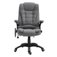 MASSAGESESSEL Chefsessel Gamingstuhl Drehstuhl Massagebürostuhl Grau - Dunkelgrau/Schwarz, Kunststoff/Textil (74/116/67cm) - Vinsetto