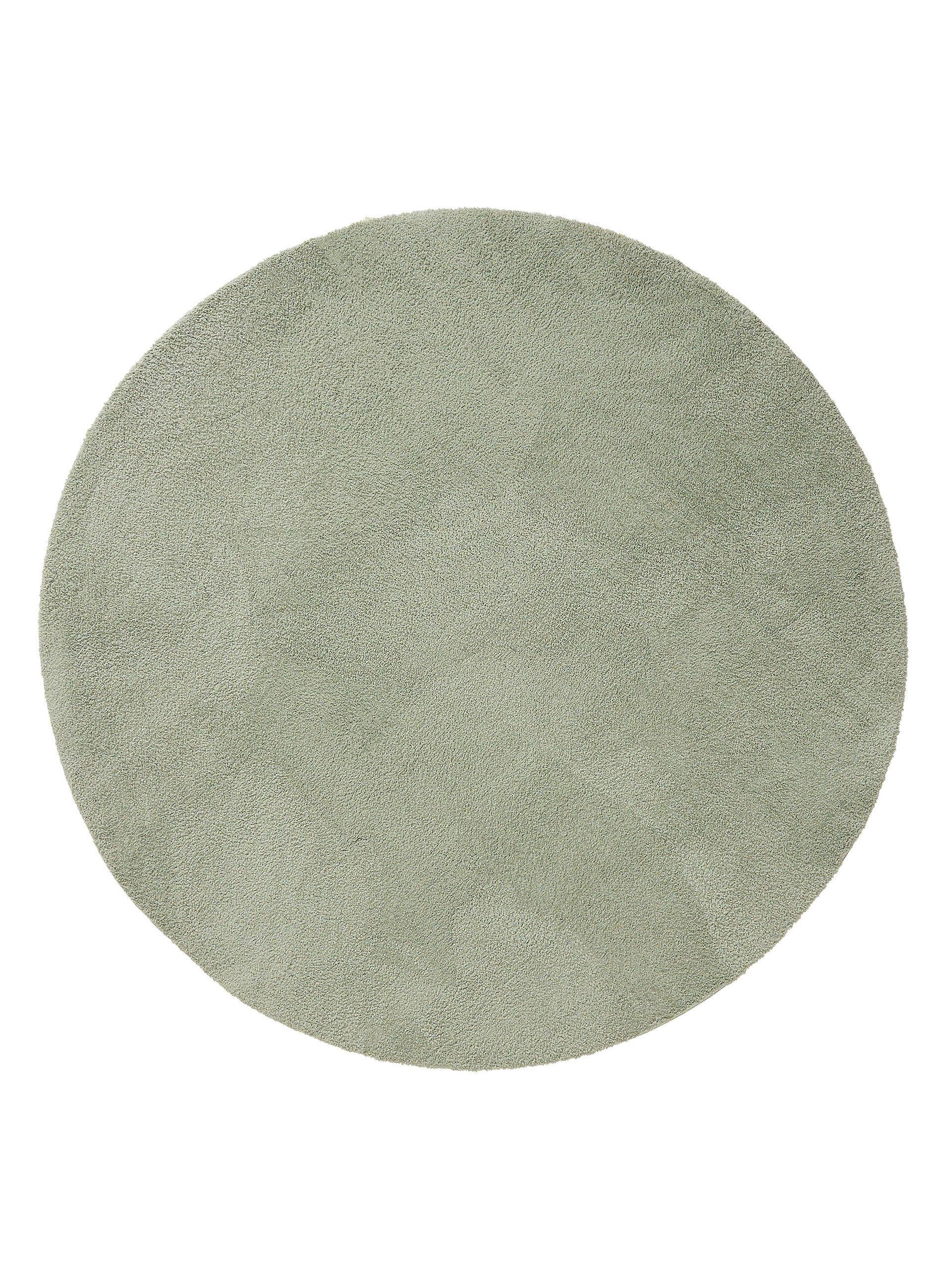 HOCHFLORTEPPICH rund Soda Hellgrün ø 160 cm rund - Hellgrün, Textil (160/160cm) - benuta Nest
