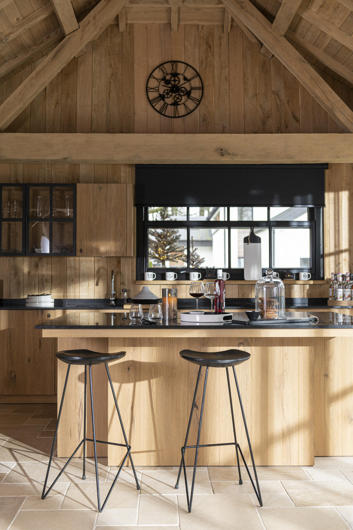 UHR ZAHNRADERN – Metall – Schwarz – Klein – Ø 60 cm - Schwarz, Metall (4/60/60cm) - J-Line