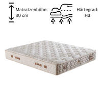 MATRATZE 160x200 Bambi Cappadocia H3 Höhe 30 cm - Weiß, Textil (160/200cm)